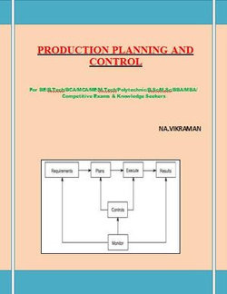 PRODUCTION PLANNING AND CONTROL