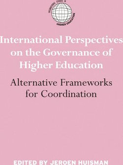 International Perspectives on the Governance of Higher Education