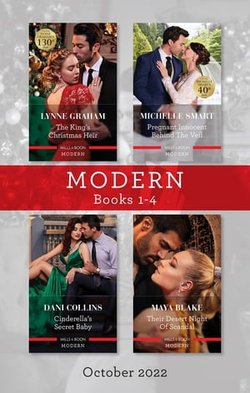 Modern Box Set 1-4 Oct 2022/The King's Christmas Heir/Pregnant Innocent Behind the Veil/Cinderella's Secret Baby/Their Desert Night of Scandal