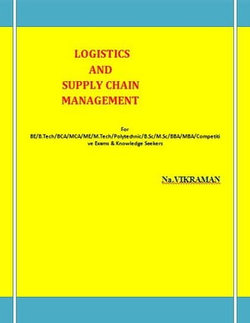 LOGISTICS AND SUPPLY CHAIN MANAGEMENT