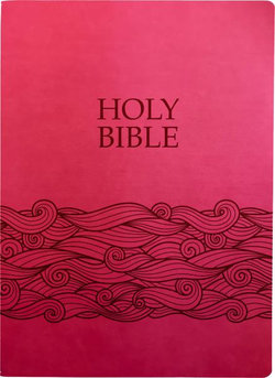 KJVER Holy Bible, Wave Design, Large Print, Berry Ultrasoft