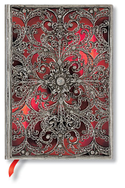 Garnet (Silver Filigree Collection) Midi Unlined Softcover Flexi Journal