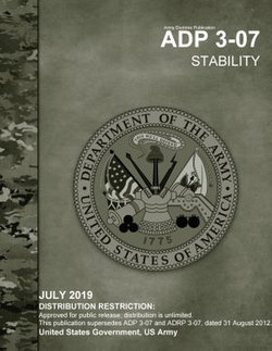 Army Doctrine Publication ADP 3-07 Stability July 2019