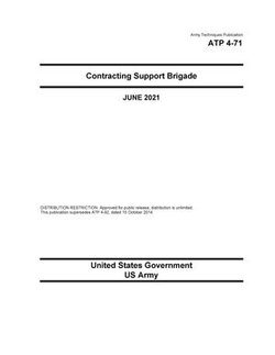 Army Techniques Publication ATP 4-71 Contracting Support Brigade June 2021