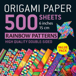 Origami Paper 500 Sheets Rainbow Patterns 6 (15 Cm)