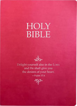 KJVER Holy Bible, Delight Yourself in the Lord Life Verse Edition, Large Print, Berry Ultrasoft