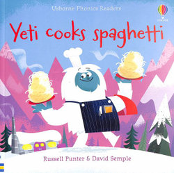 Yeti cooks spaghetti