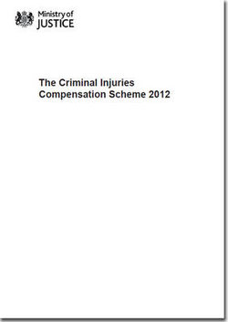 The Criminal Injuries Compensation Scheme 2012