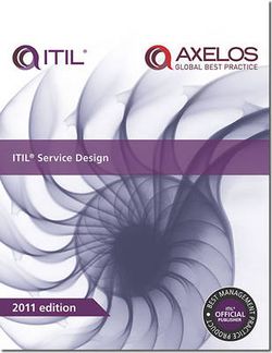 ITIL Service Design 2011