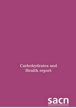 Carbohydrates and Health Report