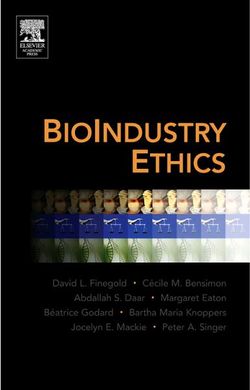 BioIndustry Ethics