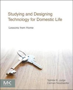 Studying and Designing Technology for Domestic Life