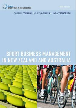 PP0626 - Sport Business Management in New Zealand and Australia