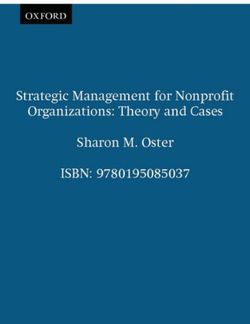 Strategic Management for Nonprofit Organizations