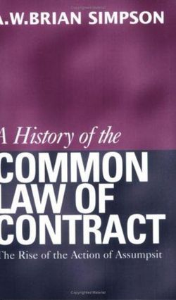 A History of the Common Law of Contract