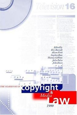 Yearbook of Copyright and Media Law: Volume V, 2000