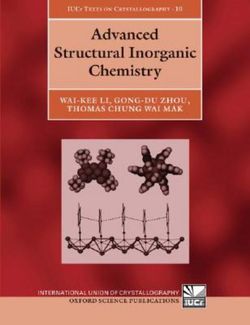 Advanced Structural Inorganic Chemistry