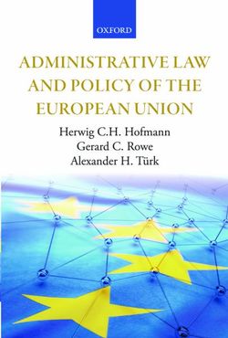 Administrative Law and Policy of the European Union