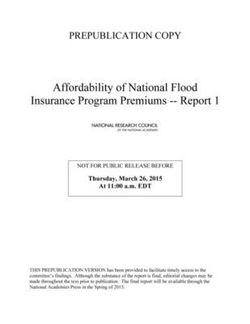 Affordability of National Flood Insurance Program Premiums