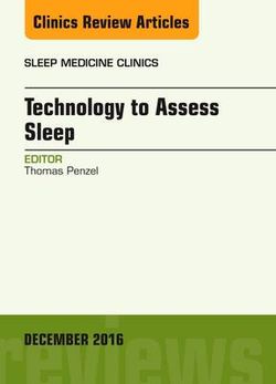 Technology to Assess Sleep, an Issue of Sleep Medicine Clinics