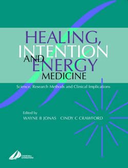 Healing, Intention and Energy Medicine