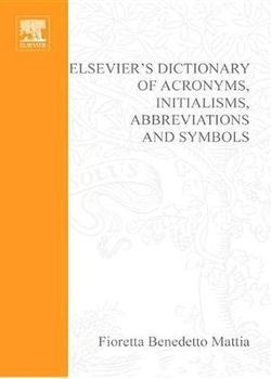 Elsevier's Dictionary of Acronyms, Initialisms, Abbreviations and Symbols