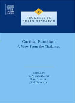 Cortical Function: a View from the Thalamus: Volume 149