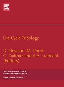 Life Cycle Tribology: Volume 48