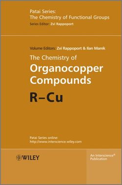 The Chemistry of Organocopper Compounds