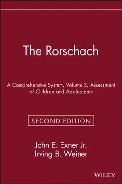 The Rorschach, Assessment of Children and Adolescents