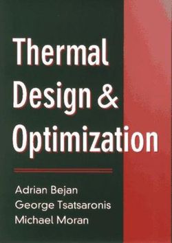 Thermal Design and Optimization