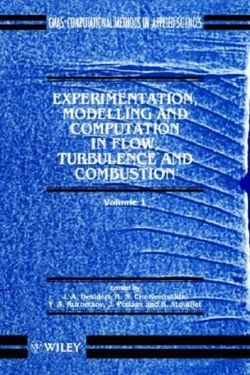 Experimentation Modeling and Computation in Flow, Turbulence and Combustion