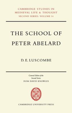 The School of Peter Abelard