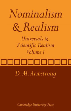 Nominalism and Realism: Volume 1