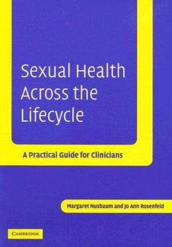 Sexual Health across the Lifecycle