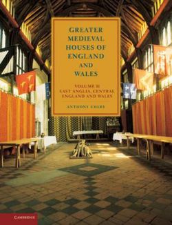 Greater Medieval Houses of England and Wales, 1300-1500: Volume 2, East Anglia, Central England and Wales