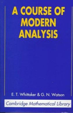 A Course of Modern Analysis