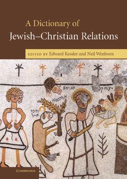 A Dictionary of Jewish-Christian Relations