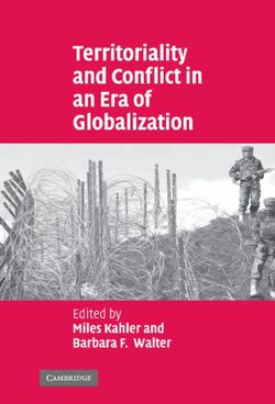 Territoriality and Conflict in an Era of Globalization