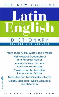 The Bantam New College Latin & English Dictionary