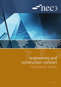 NEC3 Engineering and Construction Contract Guidance Notes