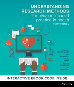 Understanding Research Methods for Evidence-Based Practice in Health