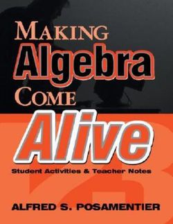 Making Pre-Algebra Come Alive