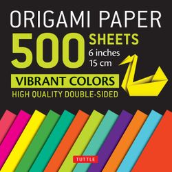 Origami Paper 500 Sheets Vibrant Colors 6 (15 Cm)