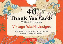 Vintage Washi Designs, 40 Thank You Cards with Envelopes