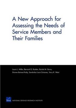 A New Approach for Assessing the Needs of Service Members and Their Families