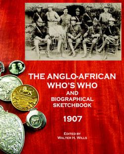 The Anglo-African Who's Who and Biographical Sketchbook, 1907