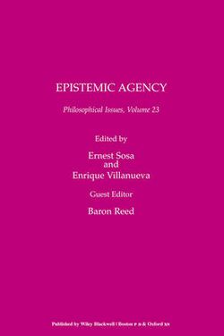 Epistemic Agency, Volume 23