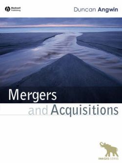 Mergers and Acquisitions