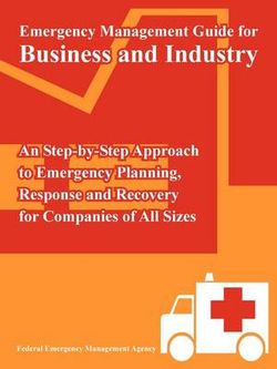 Emergency Management Guide for Business and Industry